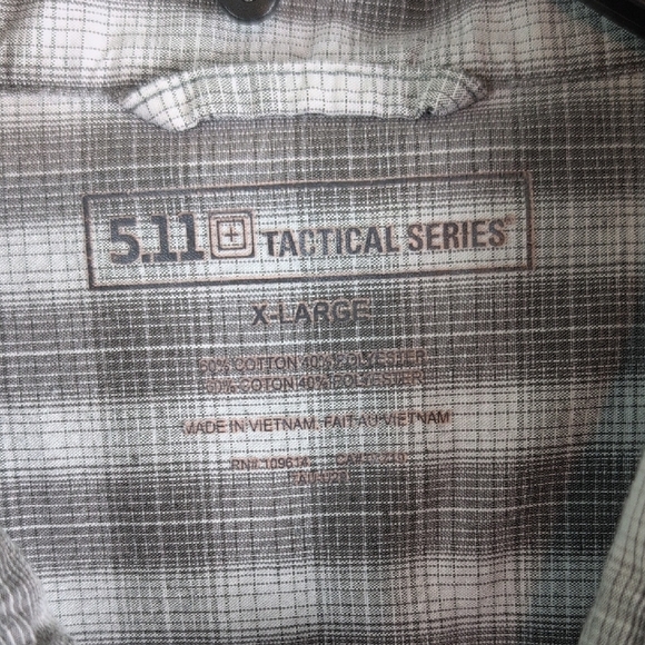 5.11 Tactical Gray Casual Snap/Button Down Shirt Lightweight. Xl. EUC - Picture 3 of 8
